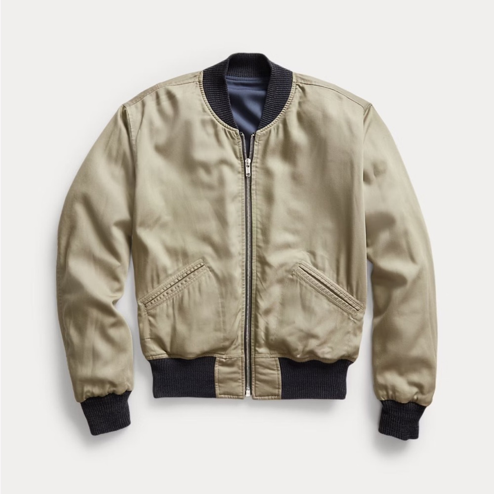 Rrl Reversible Bomber Jacket Eagle Embroidery Twi… - image 8